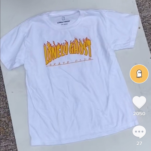 Kids Lonely Ghost Skate Club Tee (RARE) - Picture 2 of 4